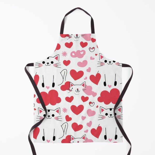 Item preview, valentines art pattern pink Cats with hearts Design ,valentine Cats,Cats pattern,Valentines Day Pattern,valentines wallpaper designed and sold by Expressions-Sel.