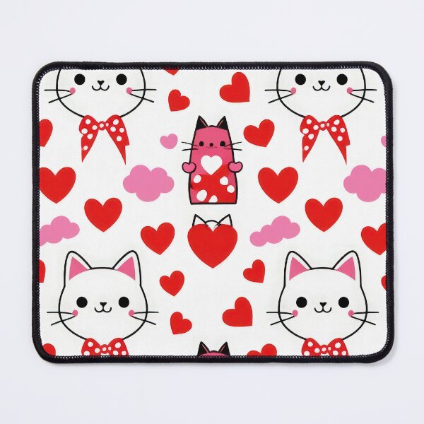 Item preview, valentines art pattern pink Cats with hearts Design ,valentine Cats,Cats pattern,Valentines Day Pattern,valentines wallpaper designed and sold by Expressions-Sel.