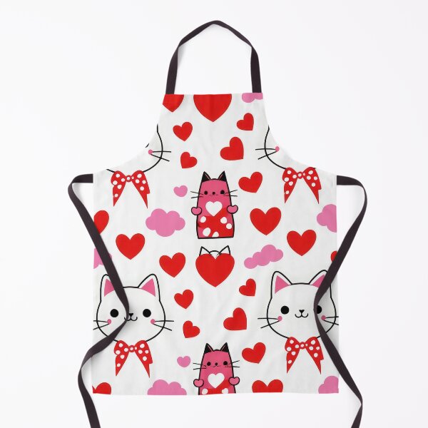 Item preview, valentines art pattern pink Cats with hearts Design ,valentine Cats,Cats pattern,Valentines Day Pattern,valentines wallpaper designed and sold by Expressions-Sel.