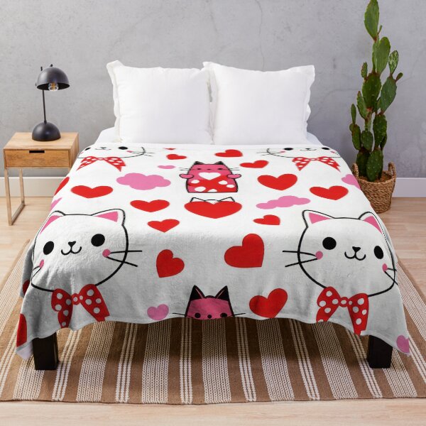 Item preview, valentines art pattern pink Cats with hearts Design ,valentine Cats,Cats pattern,Valentines Day Pattern,valentines wallpaper designed and sold by Expressions-Sel.