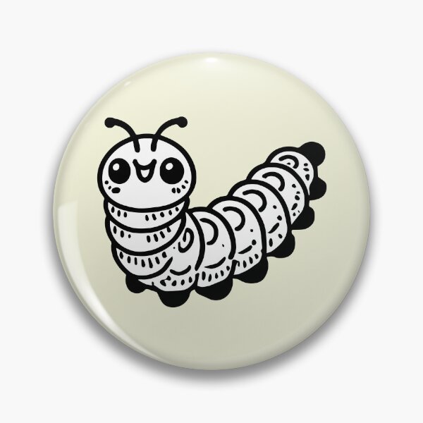 Item preview, Adorable Hand-Drawn Silkworm Illustration - Cute Minimalist Animal Art for Kids and Gift Ideas designed and sold by happyartworks.