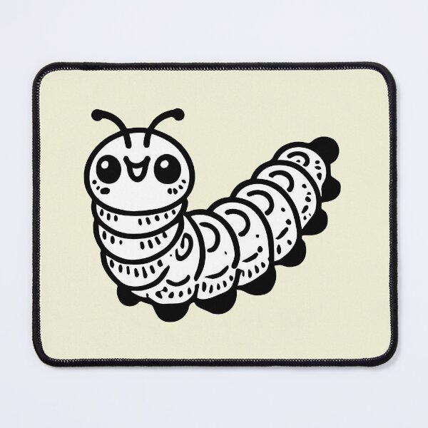 Item preview, Adorable Hand-Drawn Silkworm Illustration - Cute Minimalist Animal Art for Kids and Gift Ideas designed and sold by happyartworks.