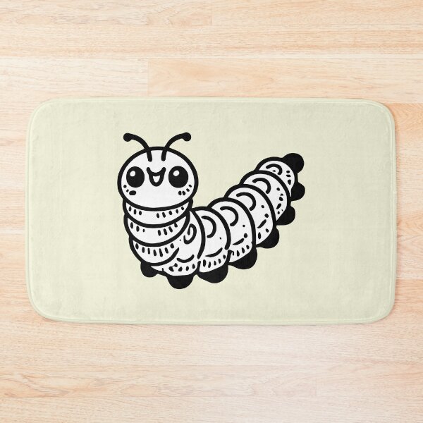 Item preview, Adorable Hand-Drawn Silkworm Illustration - Cute Minimalist Animal Art for Kids and Gift Ideas designed and sold by happyartworks.
