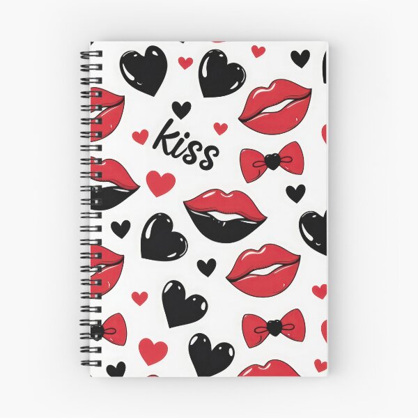 Item preview, valentines art pattern red and black kisses Design ,valentine kisses,kisses pattern,Valentines Day Pattern,valentines wallpaper designed and sold by Expressions-Sel.