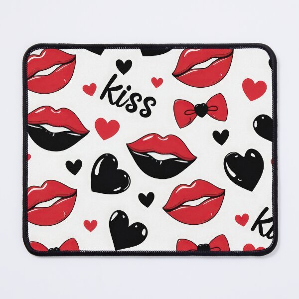 Item preview, valentines art pattern red and black kisses Design ,valentine kisses,kisses pattern,Valentines Day Pattern,valentines wallpaper designed and sold by Expressions-Sel.