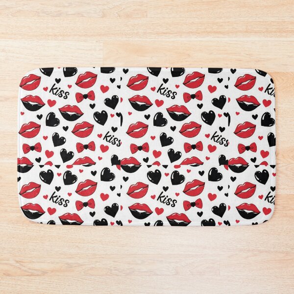 Item preview, valentines art pattern red and black kisses Design ,valentine kisses,kisses pattern,Valentines Day Pattern,valentines wallpaper designed and sold by Expressions-Sel.