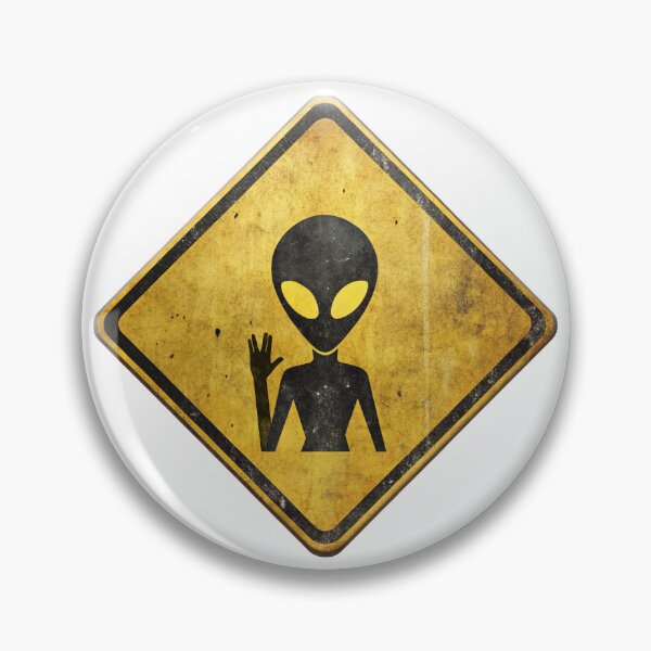Item preview, Alien Crossing – Vintage Sci-Fi Road Sign designed and sold by MandarinaStudio.