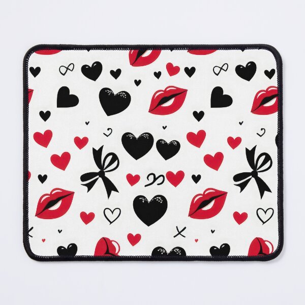 Item preview, valentines art pattern red and black kisses Design ,valentine kisses,kisses pattern,Valentines Day Pattern,valentines wallpaper designed and sold by Expressions-Sel.
