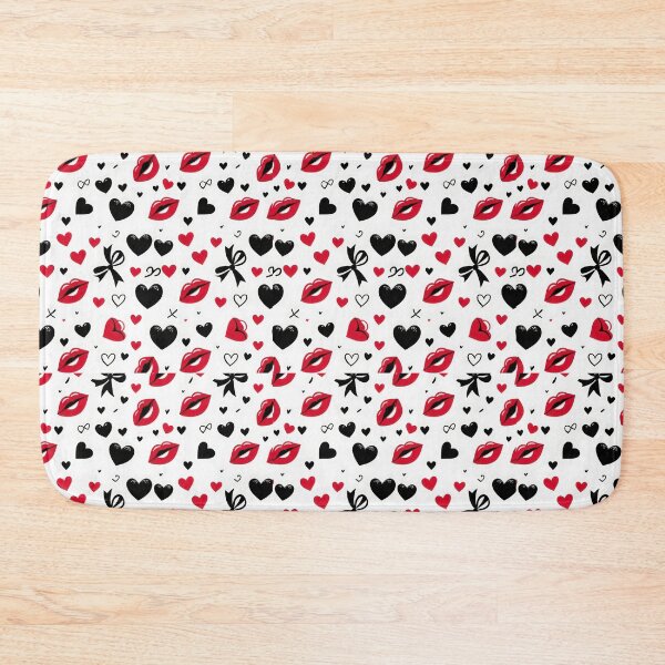 Item preview, valentines art pattern red and black kisses Design ,valentine kisses,kisses pattern,Valentines Day Pattern,valentines wallpaper designed and sold by Expressions-Sel.