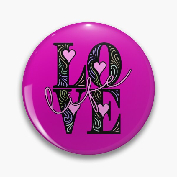 Item preview, Love Life Decorative Typography Fuchsia designed and sold by MerryMakewell.