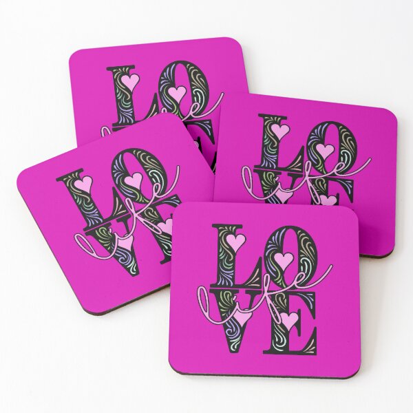 Item preview, Love Life Decorative Typography Fuchsia designed and sold by MerryMakewell.