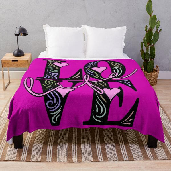 Item preview, Love Life Decorative Typography Fuchsia designed and sold by MerryMakewell.