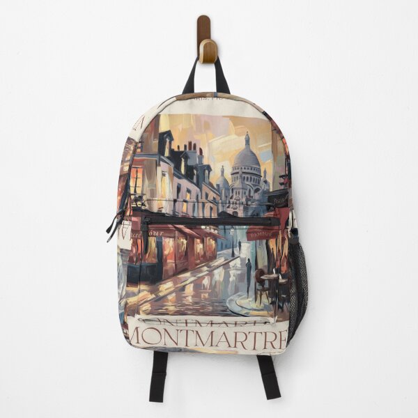 Item preview, “Montmartre Paris” Streetview- Impressionist Travel Art Poster. Sacre Coeur. designed and sold by CARRAANN.