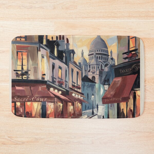 Item preview, “Montmartre Paris”  Streetview- Impressionist Travel Art Poster. Sacre Coeur.  designed and sold by CARRAANN.