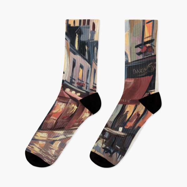 Item preview, “Montmartre Paris”  Streetview- Impressionist Travel Art Poster. Sacre Coeur.  designed and sold by CARRAANN.
