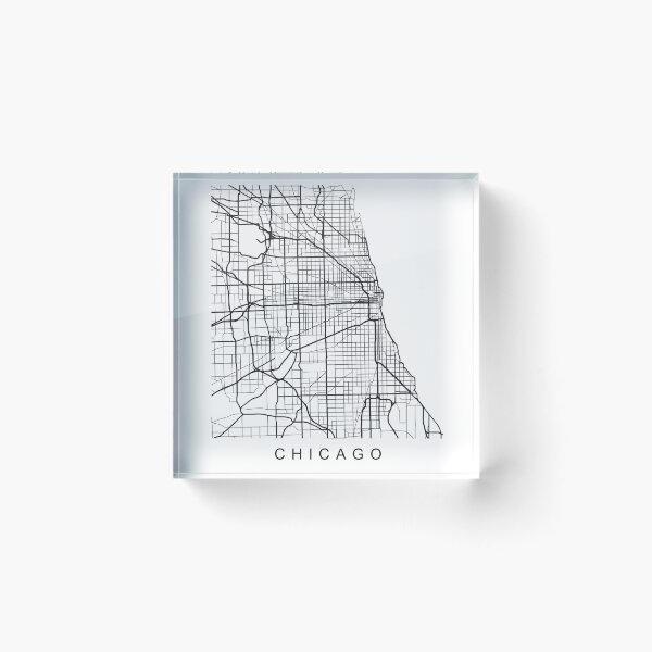Item preview, Chicago IL Minimalist City Street Map Dark Design designed and sold by Andrewkgolf.