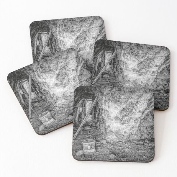 Item preview, Abandoned Mine Tunnel at Aguereberry Camp, Death Valley BW designed and sold by jrtwynam.