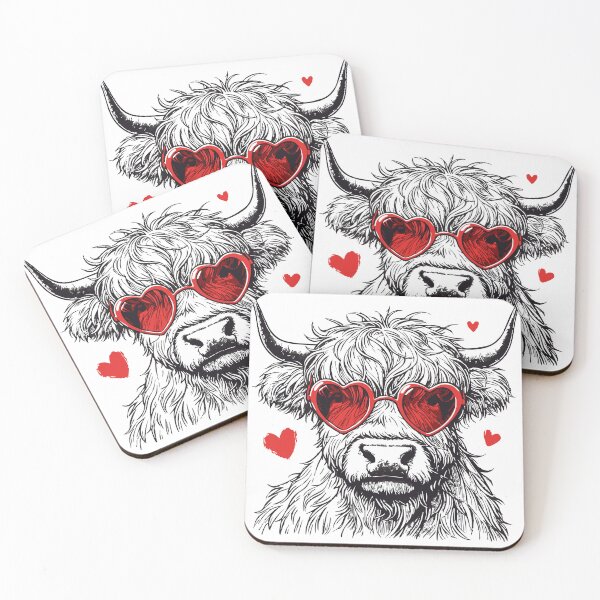 Item preview, Cute Highland Cow Valentines Day Vintage designed and sold by TomFrontierArt.