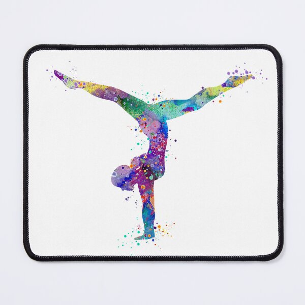 Item preview, Girl Gymnastics Handstand Watercolor Silhouette designed and sold by LotusGifts.