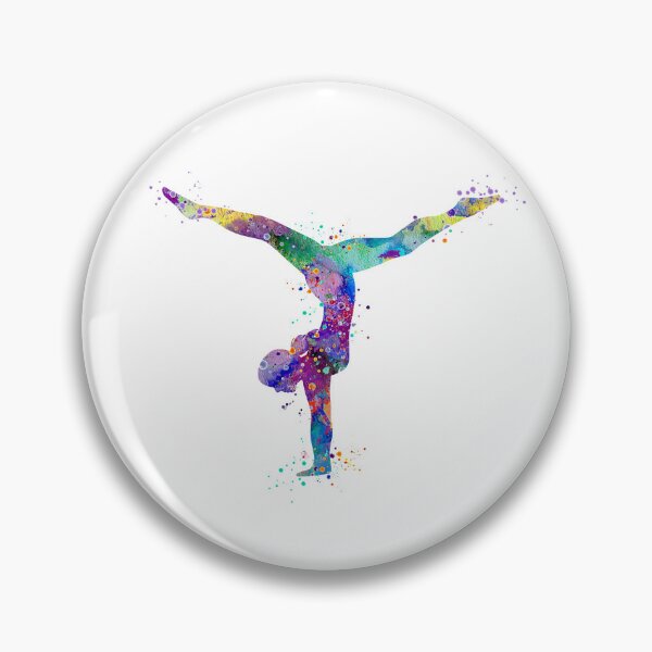 Item preview, Girl Gymnastics Handstand Watercolor Silhouette designed and sold by LotusGifts.