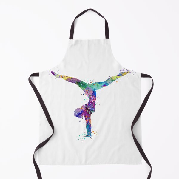 Item preview, Girl Gymnastics Handstand Watercolor Silhouette designed and sold by LotusGifts.