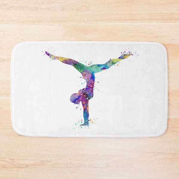 Item preview, Girl Gymnastics Handstand Watercolor Silhouette designed and sold by LotusGifts.
