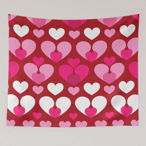 Item preview, valentines art pattern Pink and white hearts Design ,valentine hearts ,hearts pattern,Valentines Day Pattern,valentines wallpaper designed and sold by Expressions-Sel.