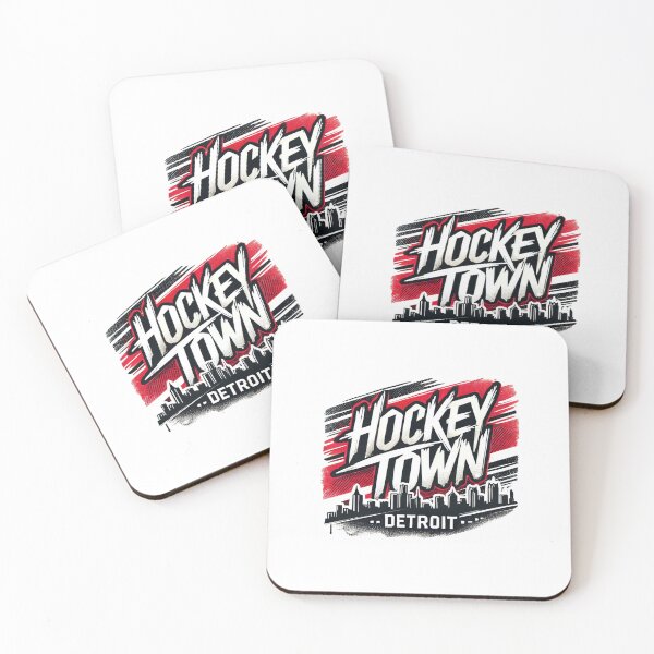 Item preview, Hockey Town Detroit Skyline designed and sold by pixelpulsenyc.