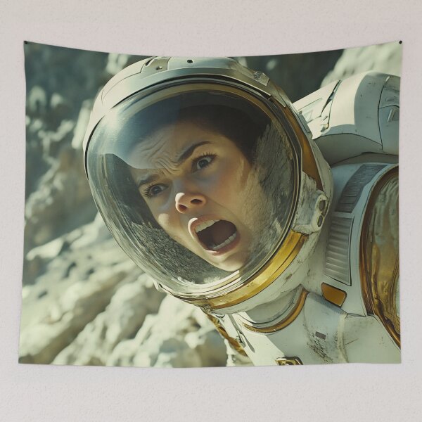 Item preview, Fearful astronaut encounters danger designed and sold by anytka.