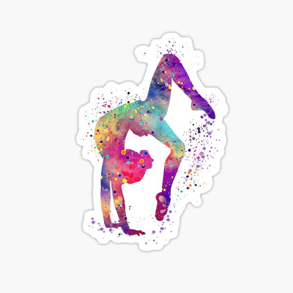 Artikel-Vorschau von Gymnastik Mädchen Tumbling Bunte Aquarell Kunst Geschenk, designt und verkauft von LotusGifts.