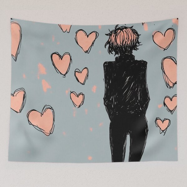 Item preview, Char with floating hearts designed and sold by anytka.