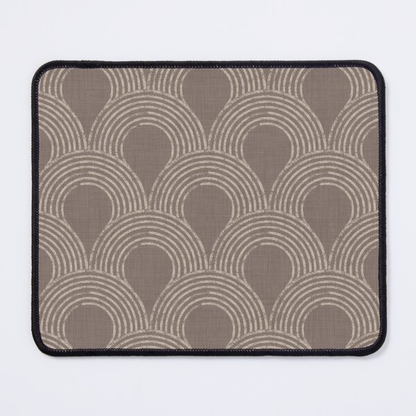 Item preview, Serene harmonious Japandi style geometric scallops linen textured 1a designed and sold by Designsbyluzia.