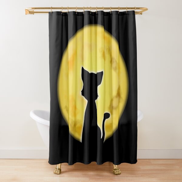 Item preview, Cat sitting in front of a full moon designed and sold by LESSILU.