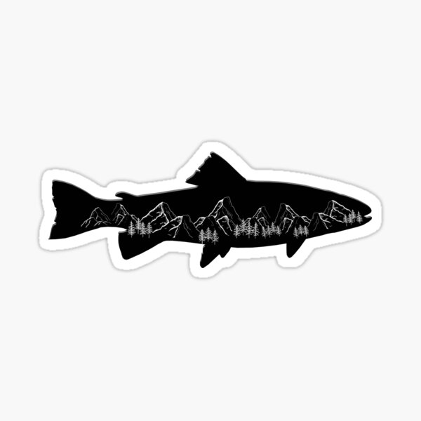 Item preview, Mountainous Fish designed and sold by TheQuirkyCrypt.