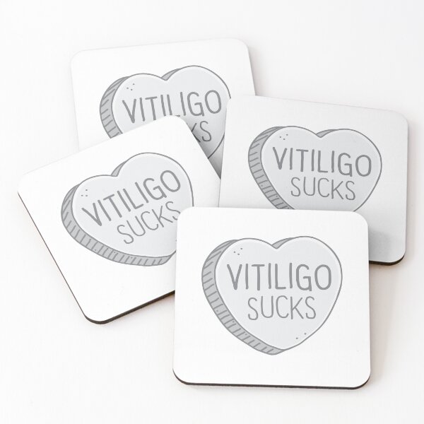 Item preview, Vitiligo Sucks in grey candy heart designed and sold by jazzydevil.