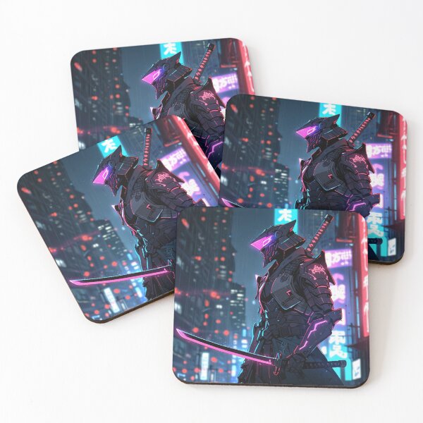 Item preview, Neon Cyber Samurai – Futuristic Warrior designed and sold by ShadowTek.
