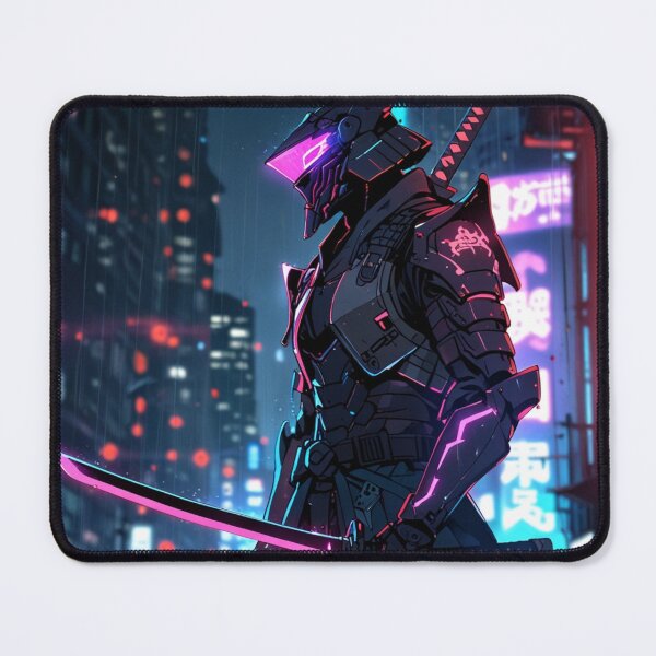 Item preview, Neon Cyber Samurai – Futuristic Warrior designed and sold by ShadowTek.