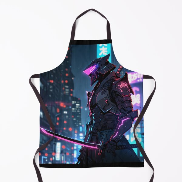 Item preview, Neon Cyber Samurai – Futuristic Warrior designed and sold by ShadowTek.