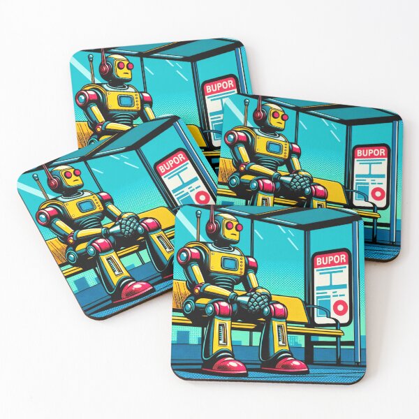 Item preview, Robot waiting at the bus stop designed and sold by Dogandesighn.