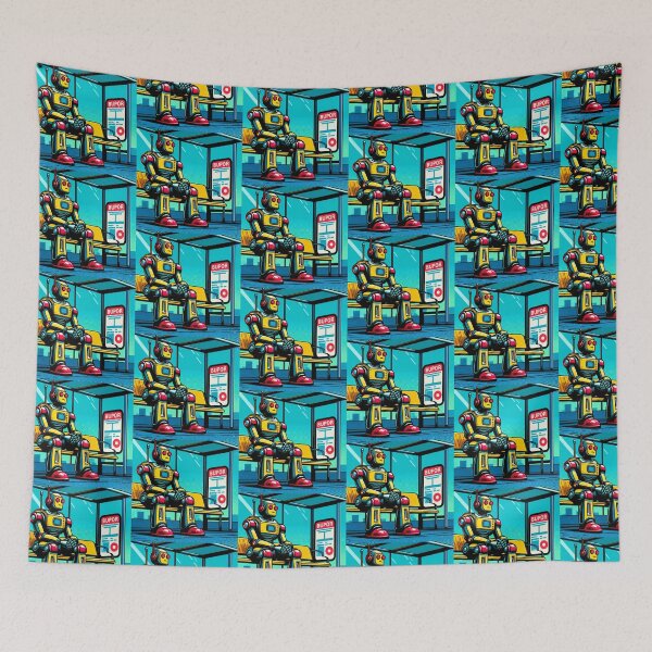 Item preview, Robot waiting at the bus stop designed and sold by Dogandesighn.