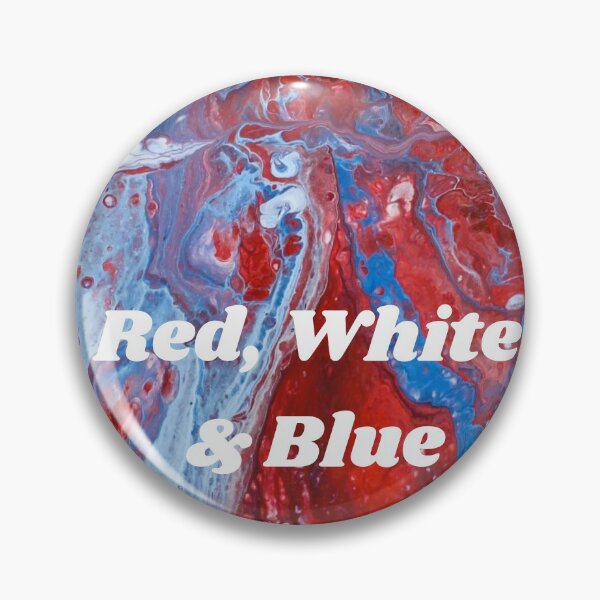 Item preview, Red, White & Blue - Flow Art / Pour Painting - jdp-04-0008 designed and sold by ANomadDesigns.