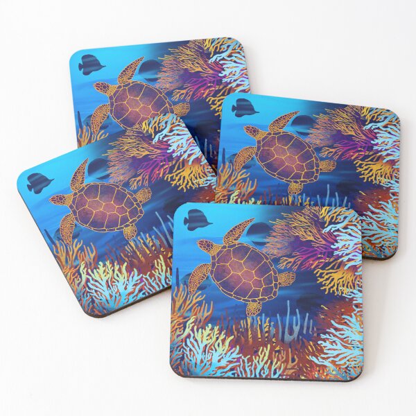 Item preview, Colorful Sea Turtle designed and sold by awanderingsoul.