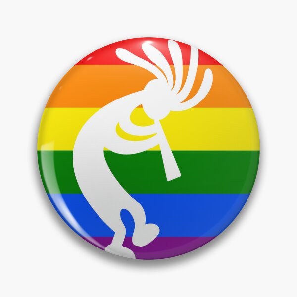 Item preview, Cutout Kokopelli with Gay Pride Colors designed and sold by Wayne Young Arts.