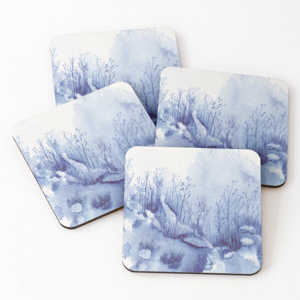 Item preview, Forest Wetlands in Misty Blue Watercolor designed and sold by The Elderberry Blossom.