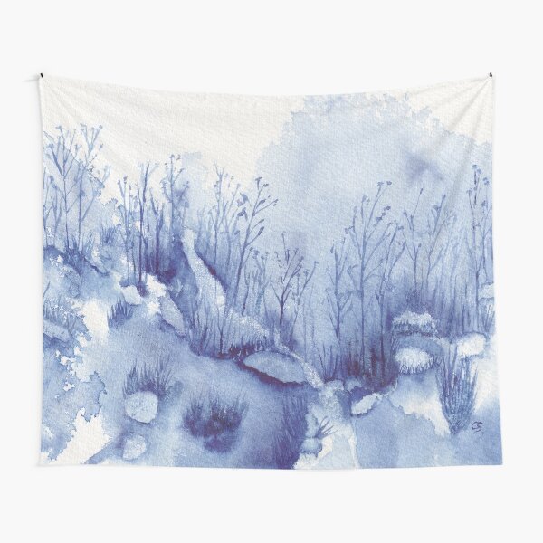 Item preview, Forest Wetlands in Misty Blue Watercolor designed and sold by The Elderberry Blossom.