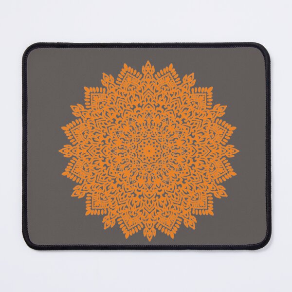 Item preview, Orange Henna Indian Style Traditional Mandala Design designed and sold by cosmiccircles01.