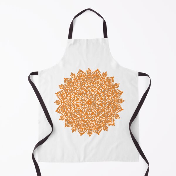 Item preview, Orange Henna Indian Style Traditional Mandala Design designed and sold by cosmiccircles01.