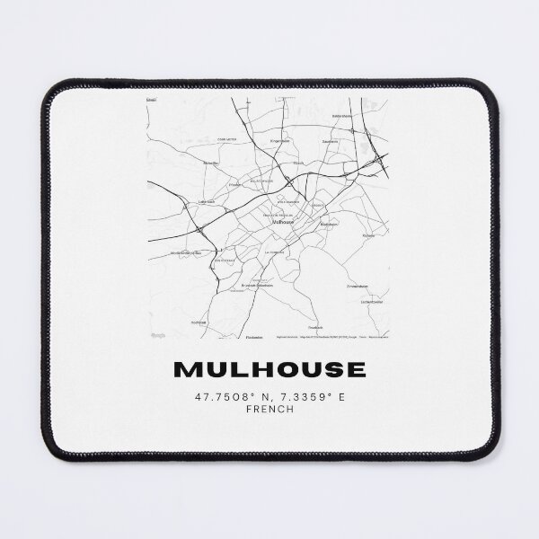 Item preview, Minimalist Mulhouse Map Art - France City Coordinates Design designed and sold by RM-Journey.