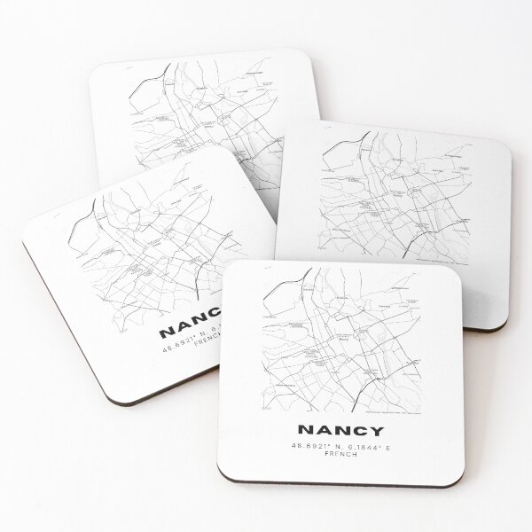 Item preview, Minimalist Nancy Map Art - France City Coordinates Design designed and sold by RM-Journey.