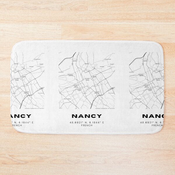 Item preview, Minimalist Nancy Map Art - France City Coordinates Design designed and sold by RM-Journey.
